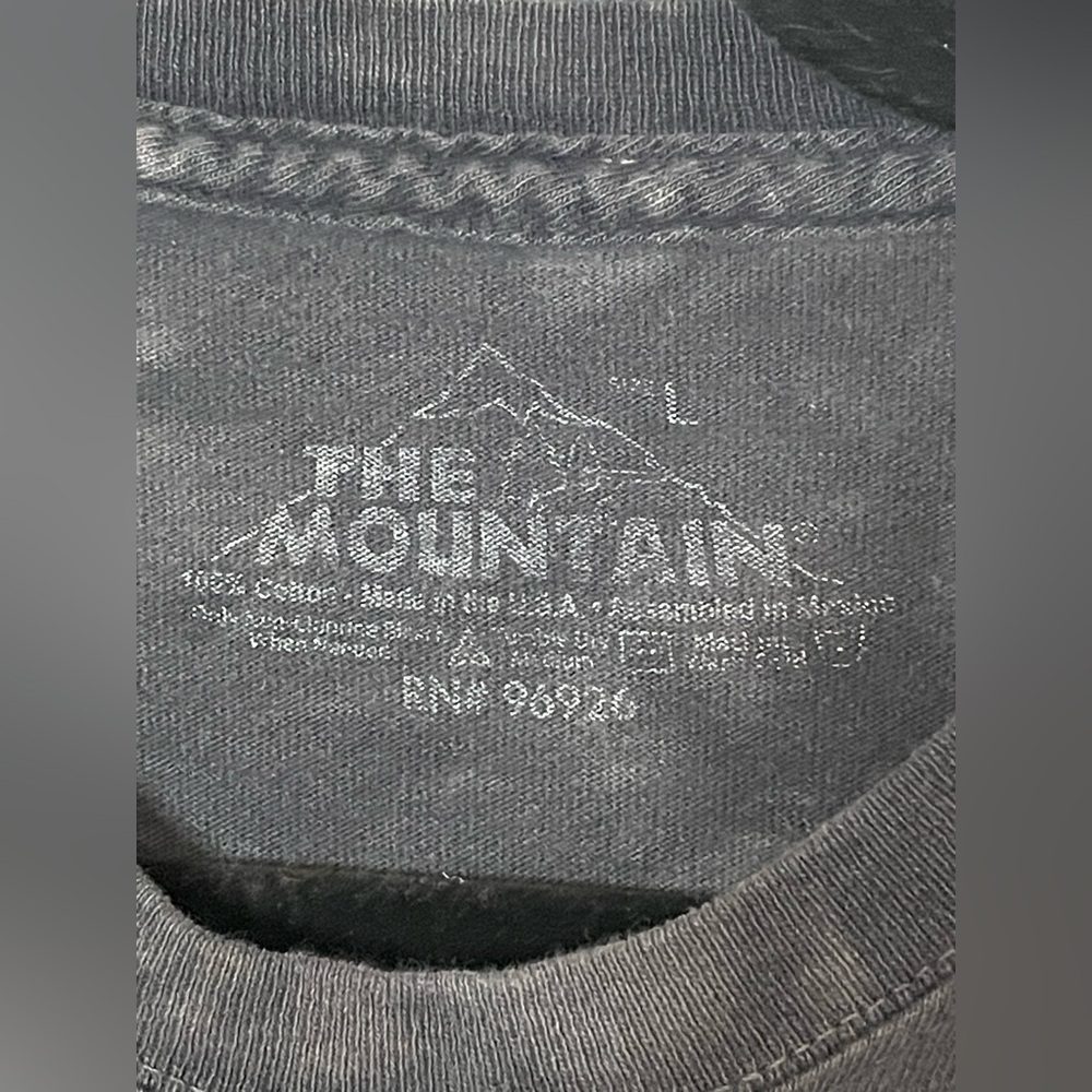 The Mountain Wolf Face All Over Print Graphic Tee Black Tie Dye Adult L - Picture 2 of 5
